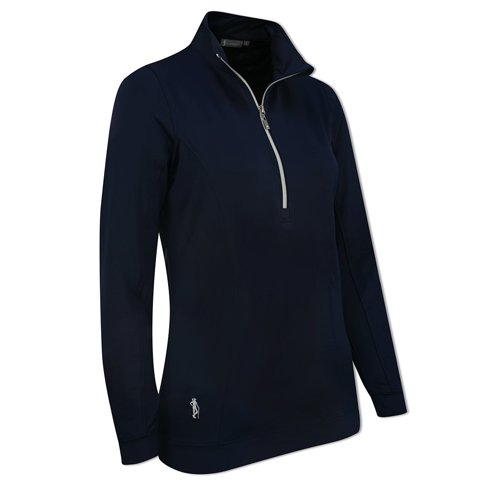 Glenmuir Ladies Lightweight Zip-Neck Navy Golf Mid-Layer