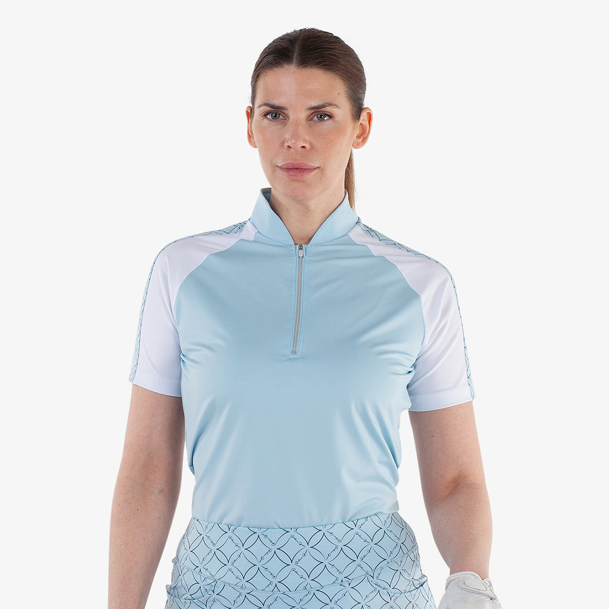 Galvin Green Women's Refined Zip-Neck Polo with Contemporary Contrast Design