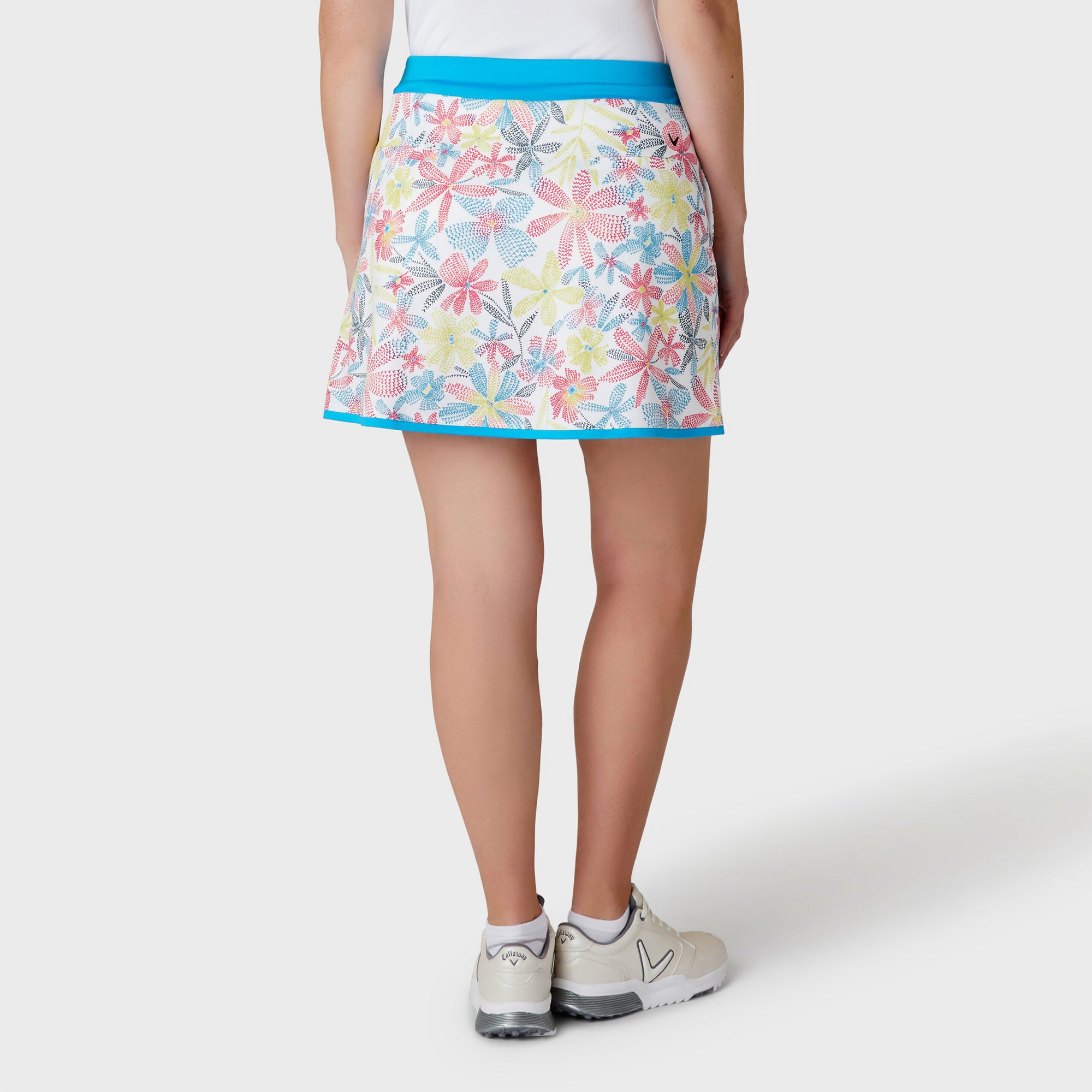 Callaway Ladies Floral Chevron Print Faux Wrap Golf Skort