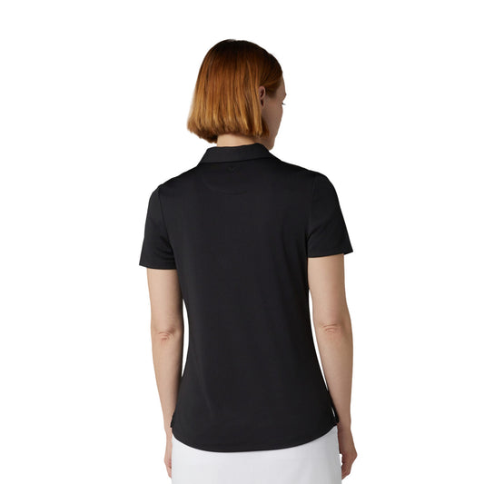 Callaway Ladies Black Tournament Short Sleeve Golf Polo