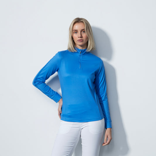 Daily Sports Ladies Long Sleeve Polo in Cosmic Blue