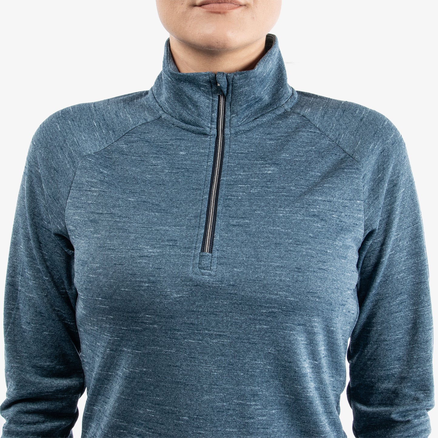 Galvin Green Women's INSULA Zip-Neck Top in Alaskan Blue Melange