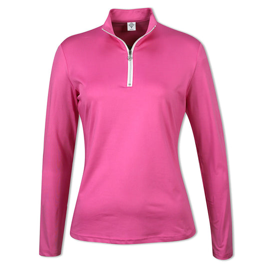 Pure Ladies Lightweight Mid-Layer Top in Azalea Pink