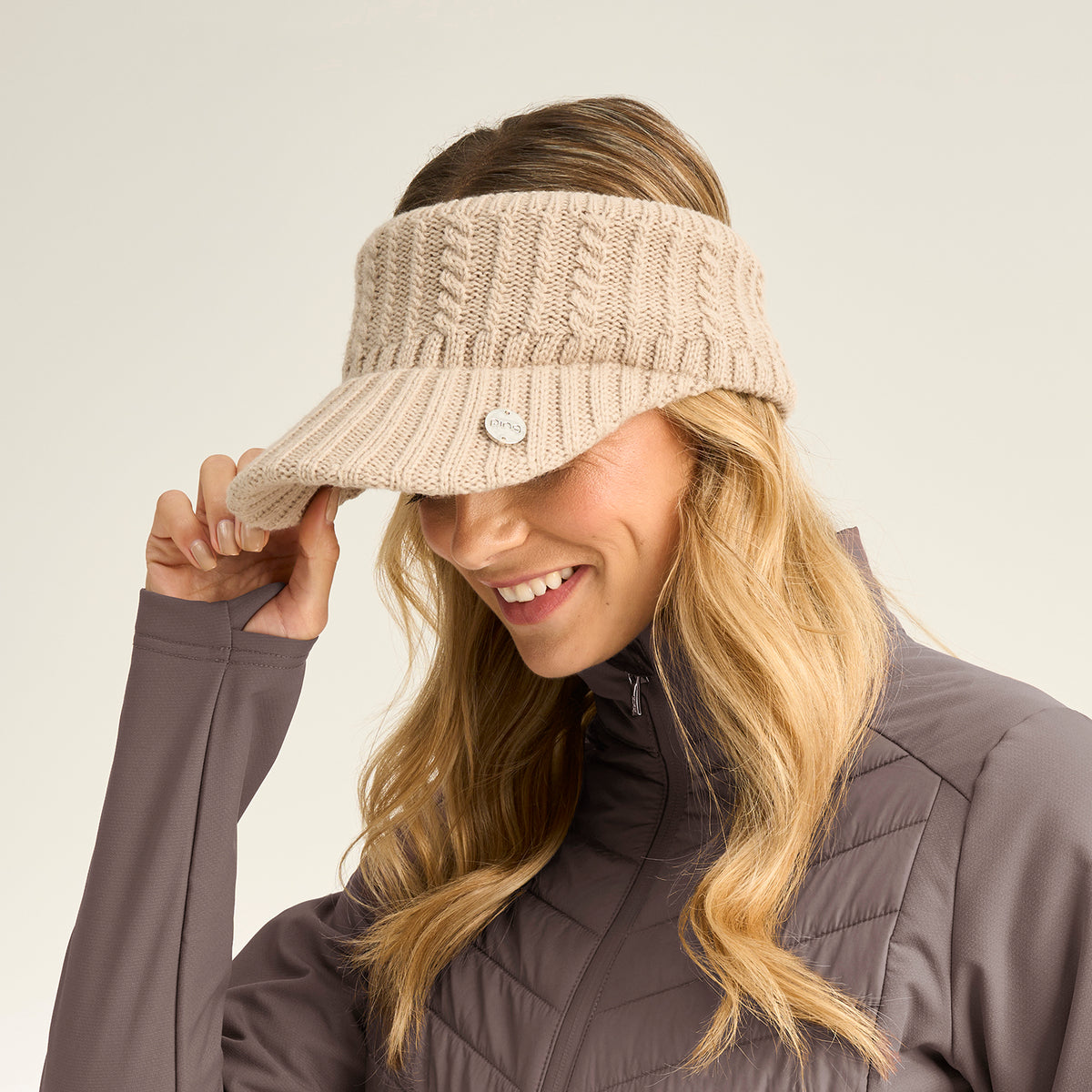 PING Ladies Fleece-Lined Knitted Golf Visor