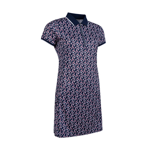 Glenmuir Ladies Navy Dress with Delicate Floral Print