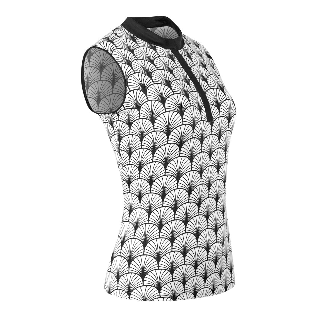 Tail Ladies Sleeveless Geo Fan Print Golf Top