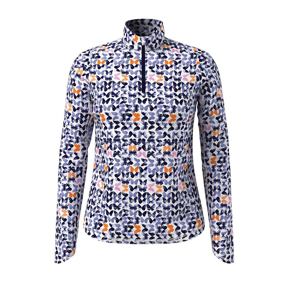 Callaway Ladies Butterfly Printed Long Sleeve Golf Top