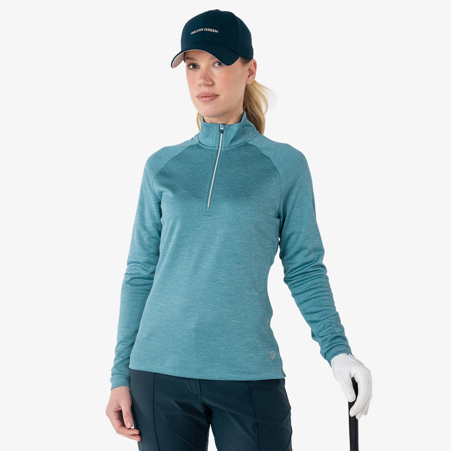 Galvin Green Ladies Zip-Neck Golf Top with INSULA Thermal Technology