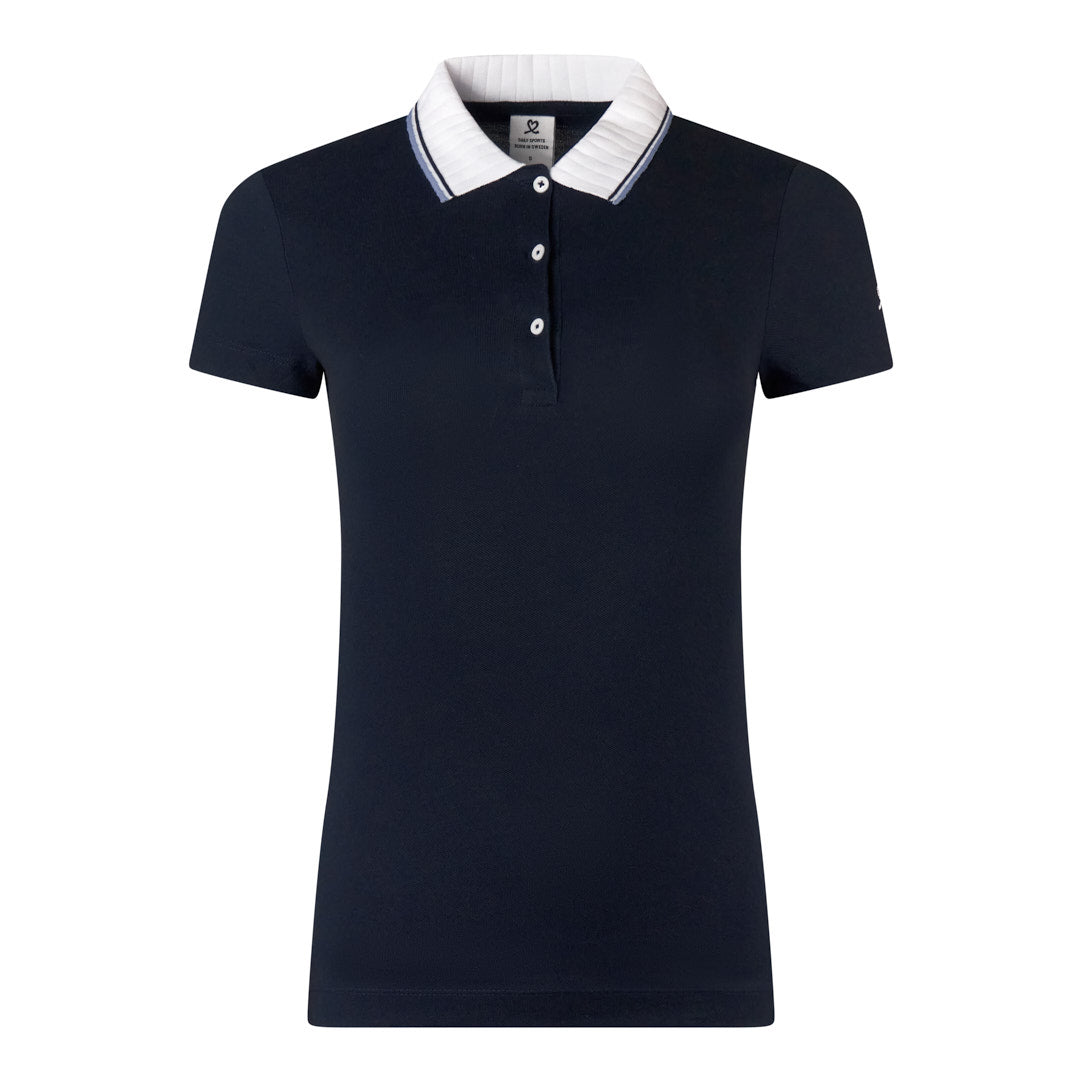 Daily Sport Ladies Classic Navy Cap Sleeve Polo Shirt