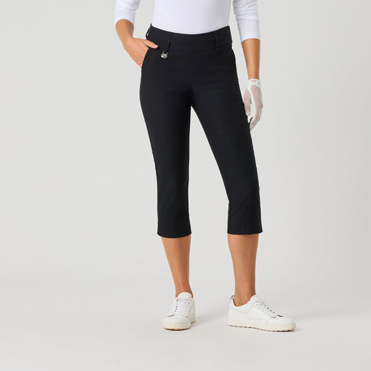 Daily Sports Ladies Pull-On Black Golf Capris