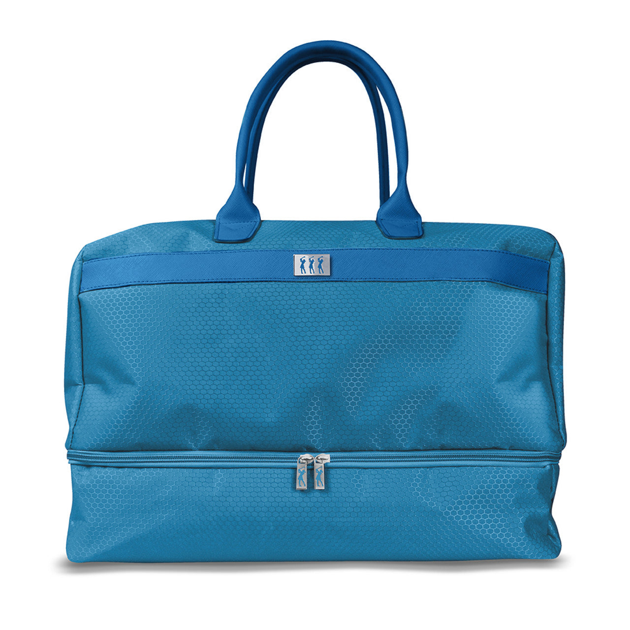 Honeycomb Holdall With Separate Shoe Compartment in Aqua