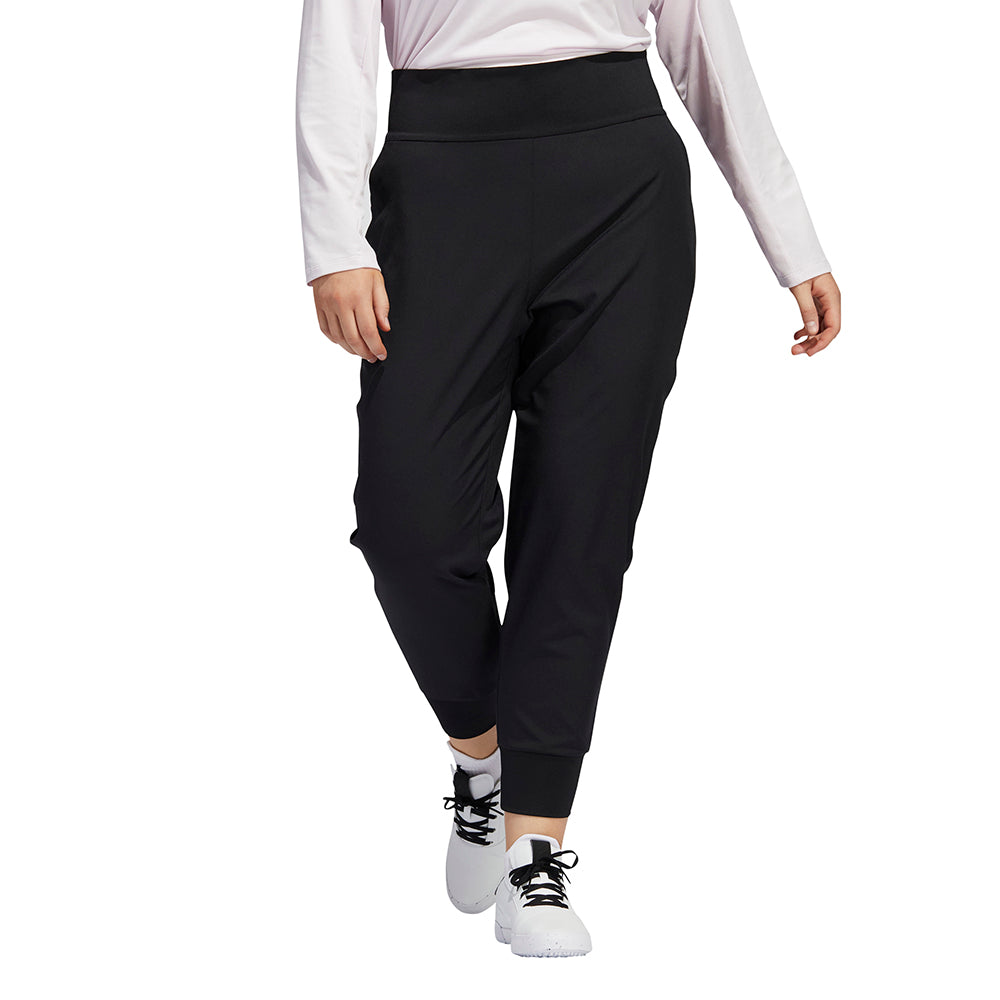 adidas Ladies Plus Size Woven Golf Joggers in Black