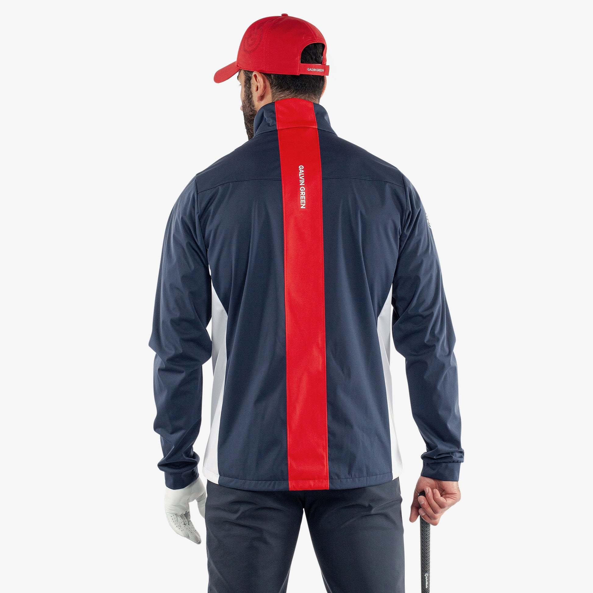 Galvin Green Mens Navy Windproof Jacket with Contrast Detailing & Water Repellent Finish