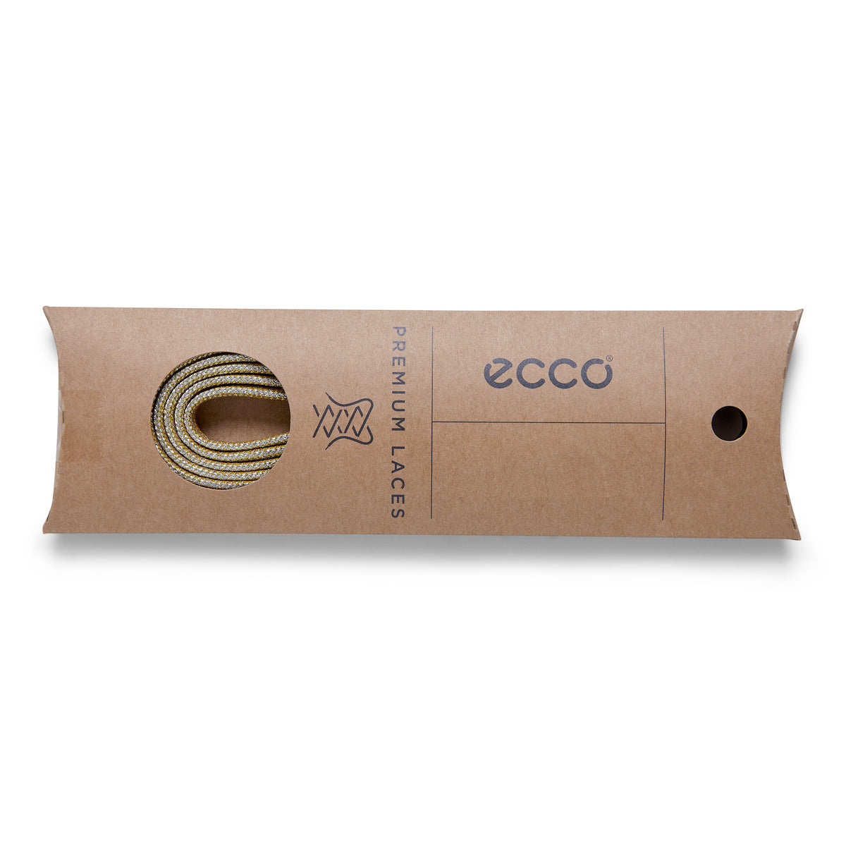 ECCO Metallic Silver Flat Premuim Laces in Gold Metallic