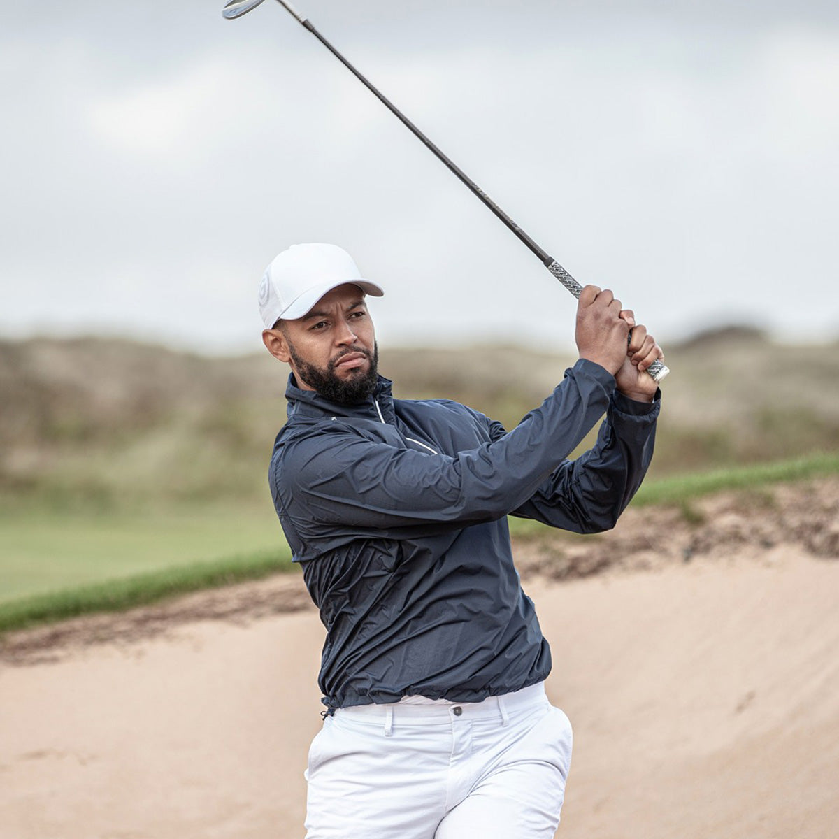 Galvin Green Mens Navy Windshirt with Water Repellent Finish