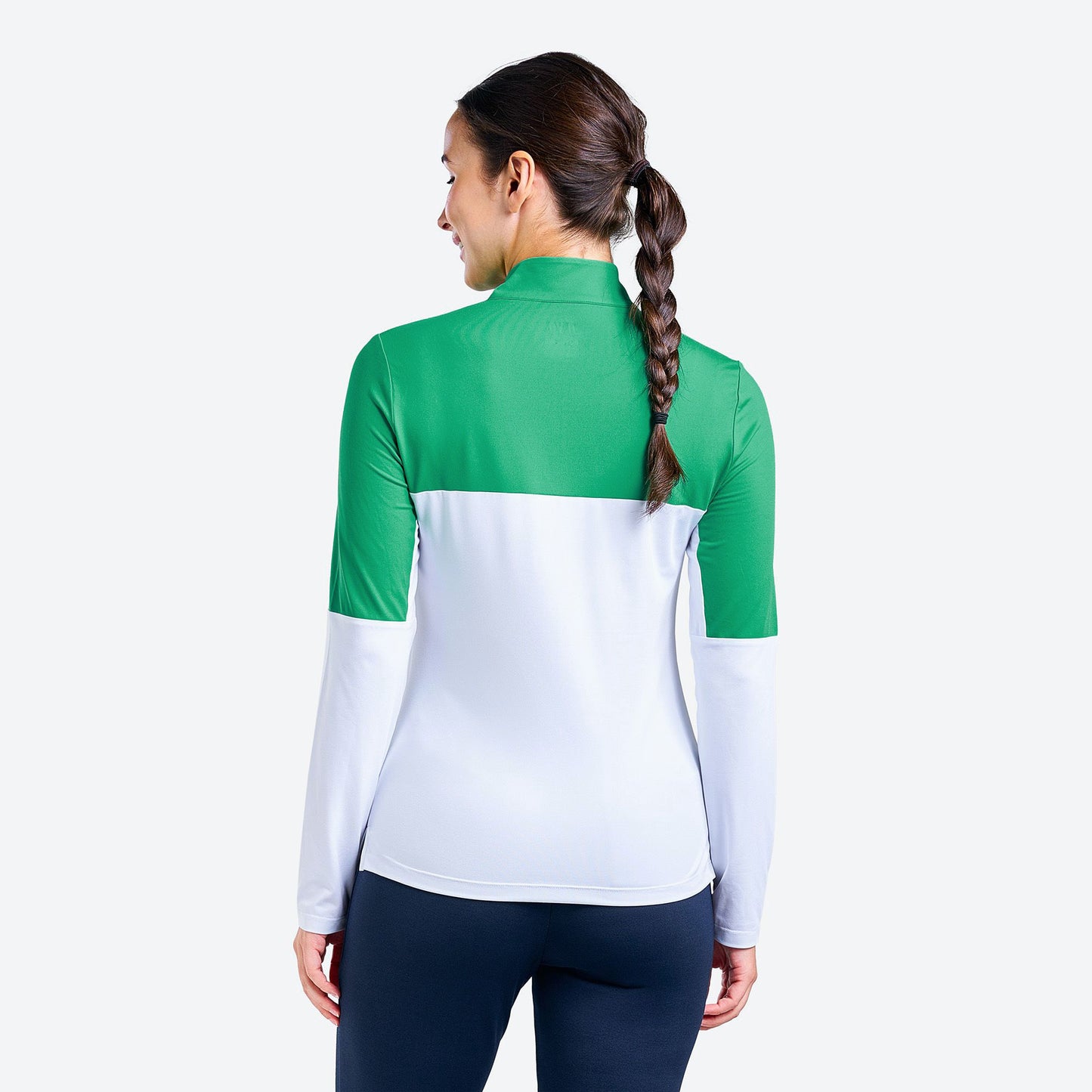 Nivo Ladies Half Zip Long Sleeve Colour Block Top