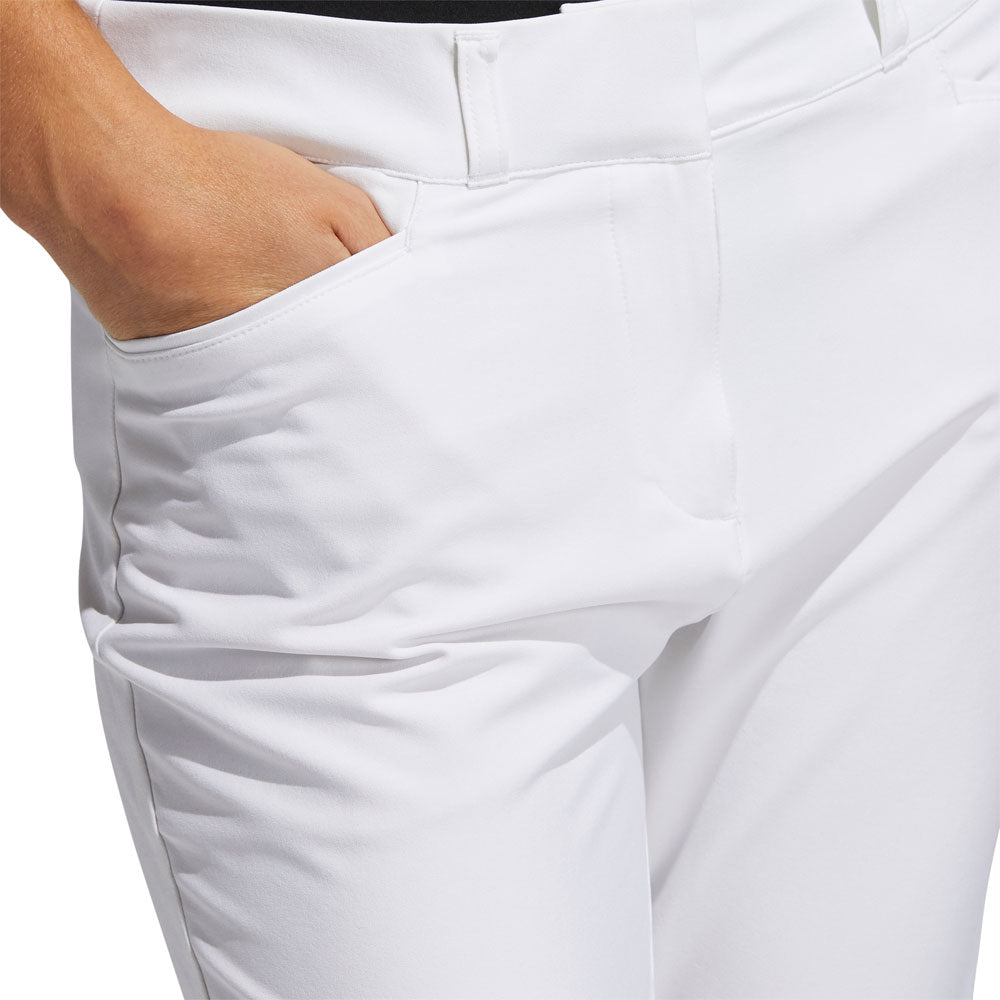 adidas Ladies Soft Stretch Golf Trousers in White