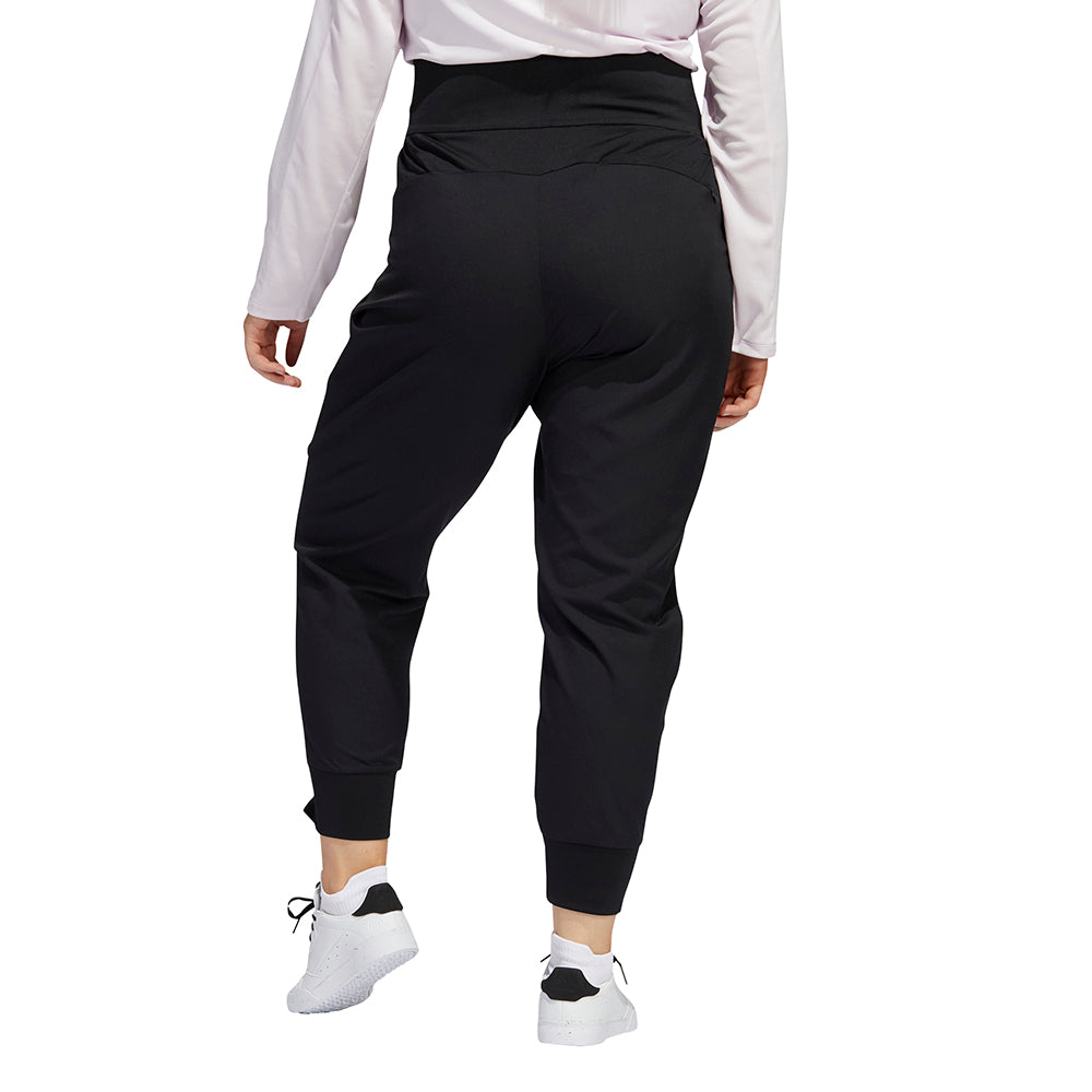 adidas Ladies Plus Size Woven Golf Joggers in Black Plus Size 4XL On GolfGarb