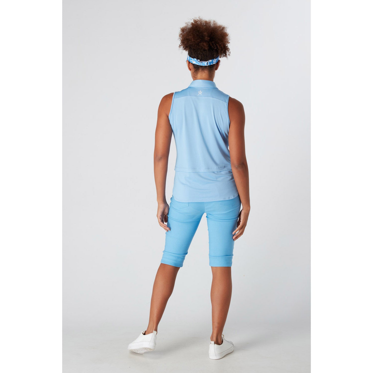 Swing Out Sister Ladies Pull-On City Shorts in Tranquil Blue