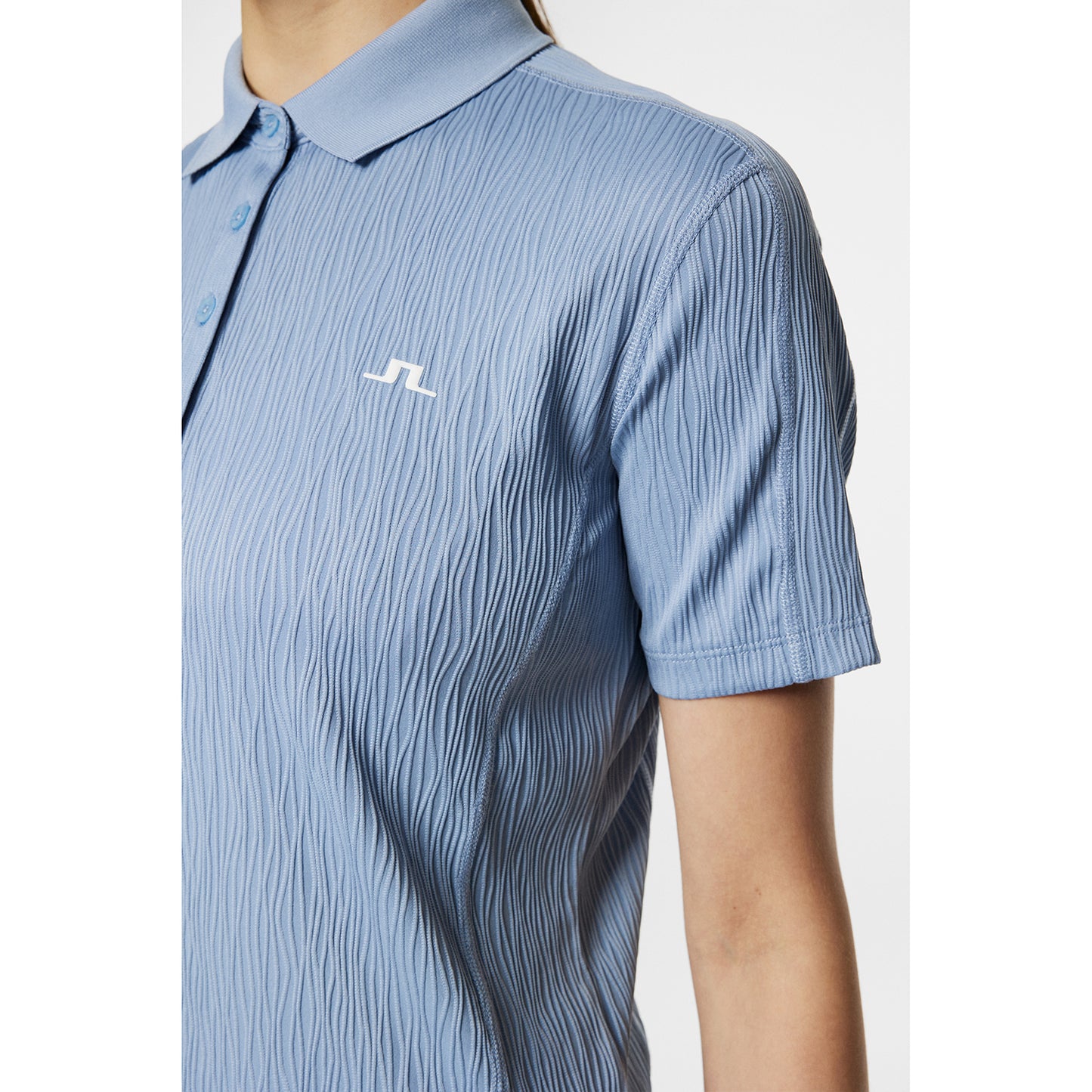 J.Lindeberg Ladies Polo with Subtle Wave Print