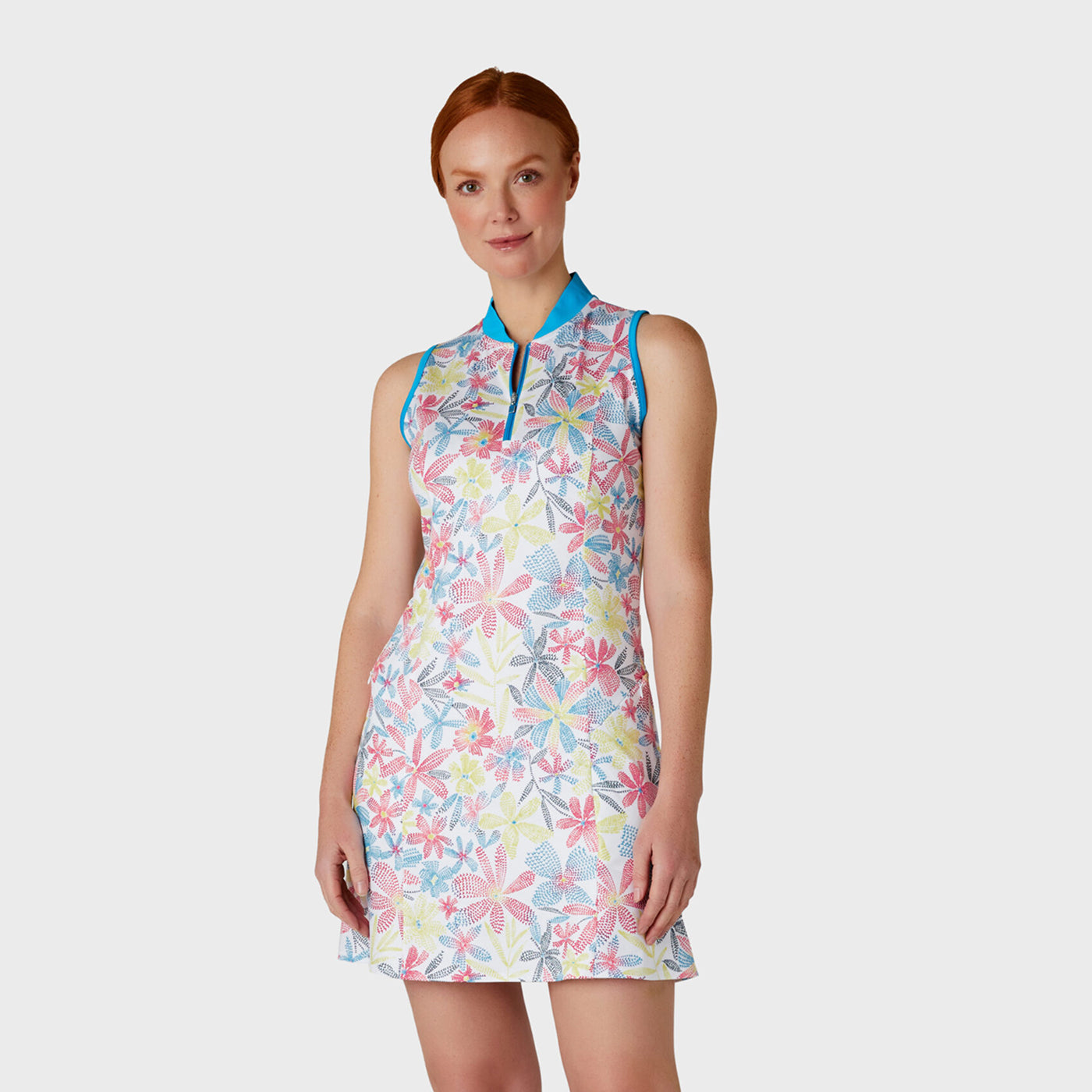 Callaway Ladies Golf Dress with Floral Chevron Print