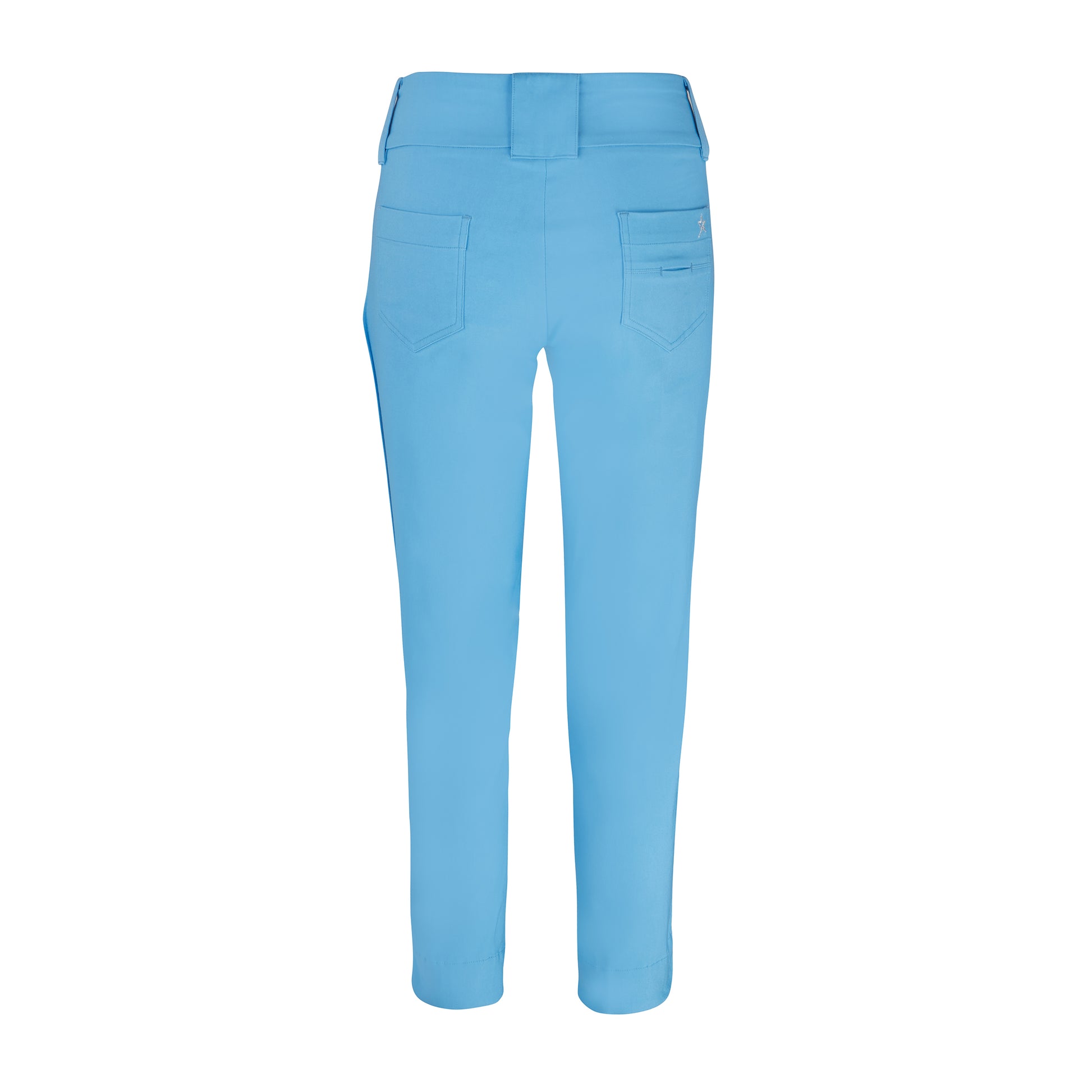 Swing Out Sister Ladies Pull On Golf Capris in Tranquil Blue