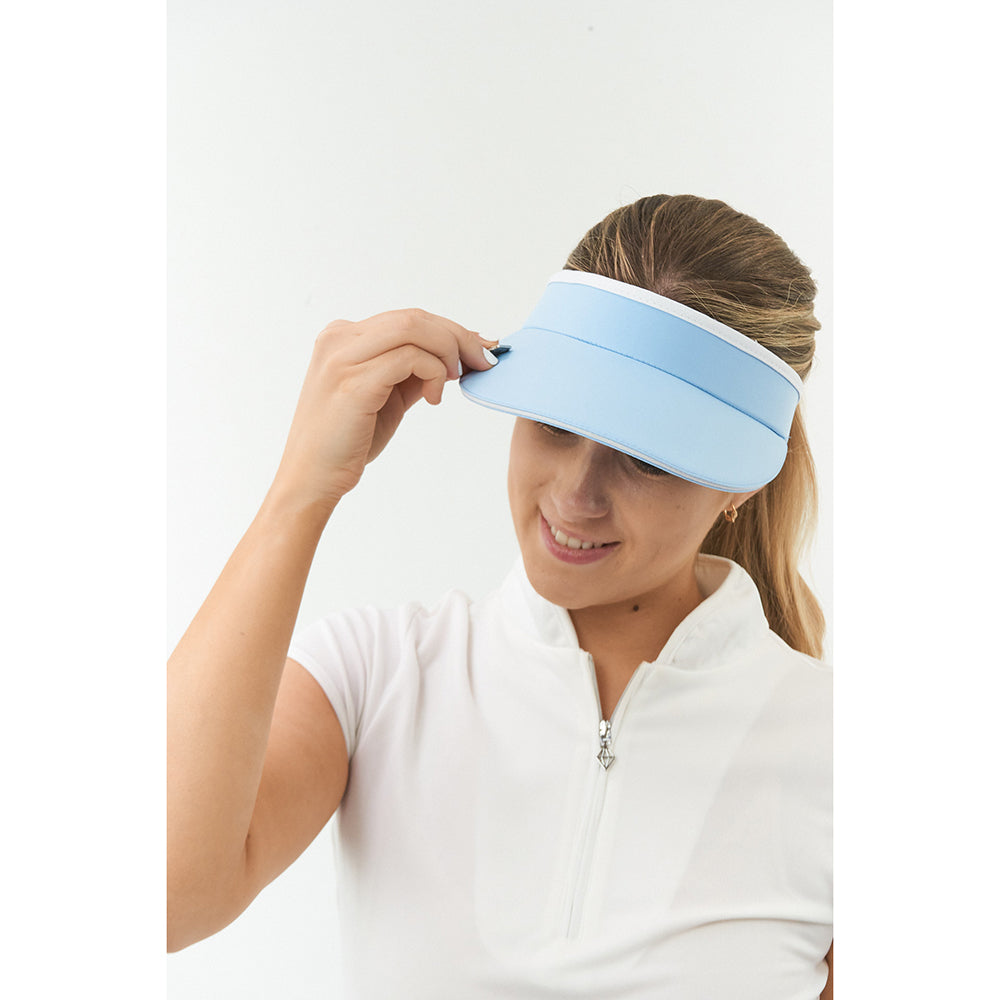 Pure Golf Ladies Cable Adjusted Golf Visor in Pale Blue
