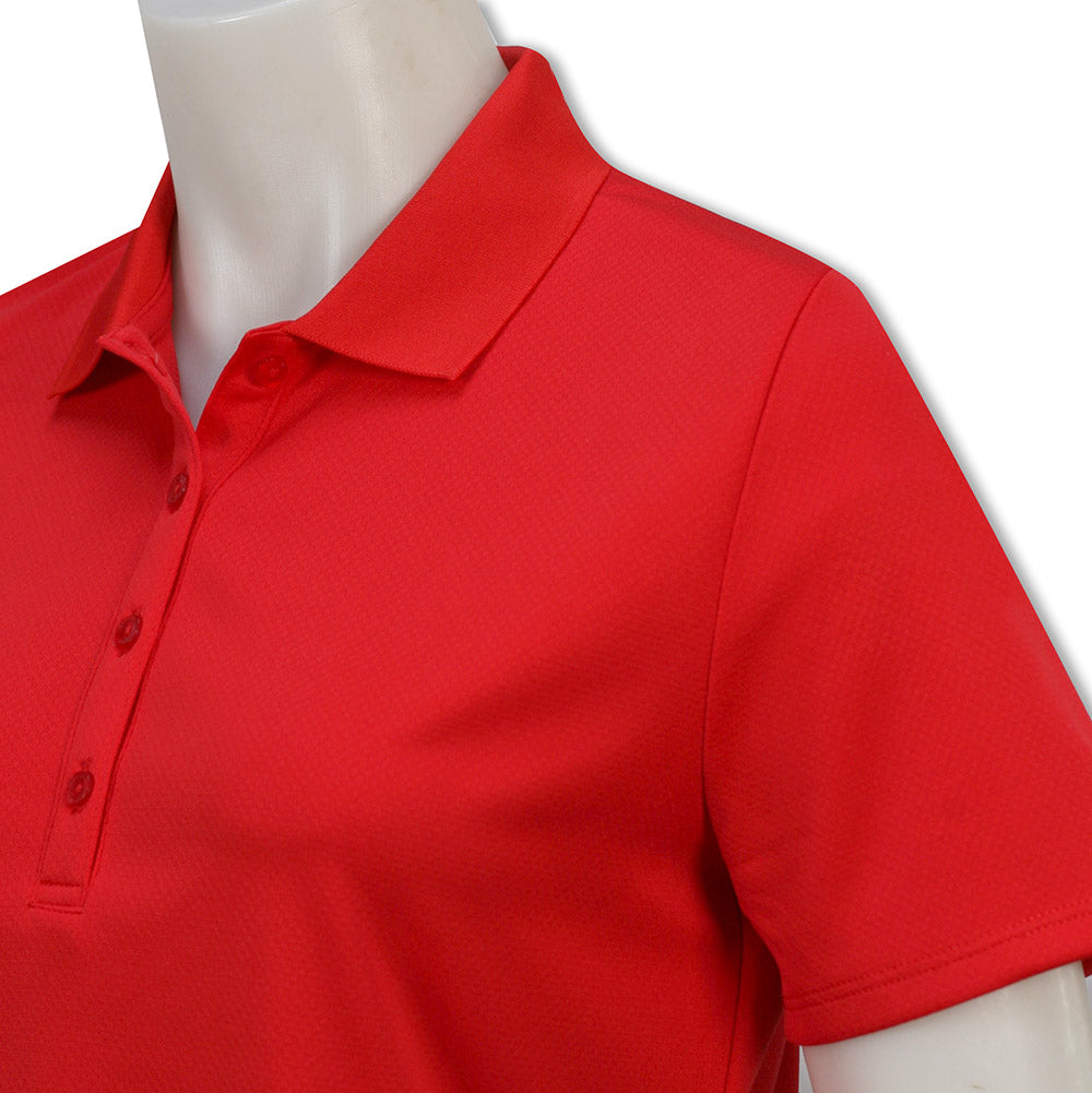 Callaway Ladies Short Sleeve Swing Tech Golf Polo with Opti-Dri in True Red