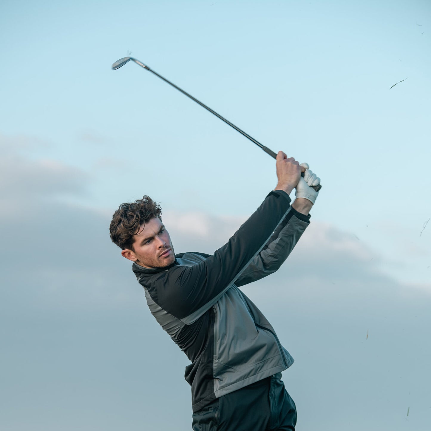 Callaway Mens Black Waterproof Jacket with Contrast Panels