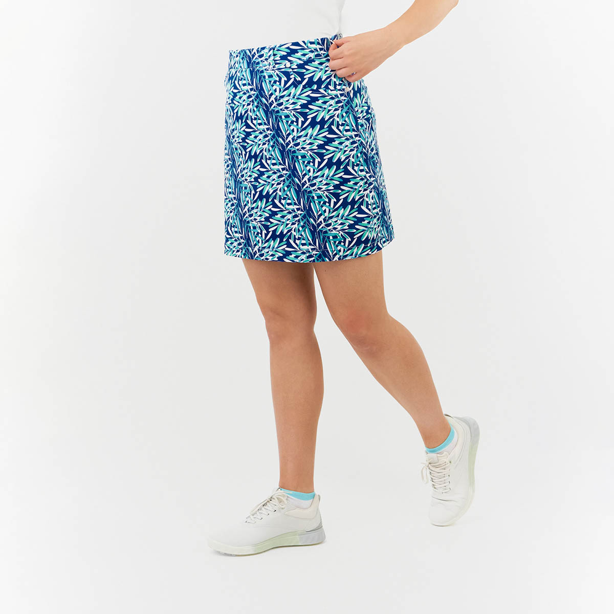 Pure Golf Ladies Skort with Side Zip in Palm Print Design