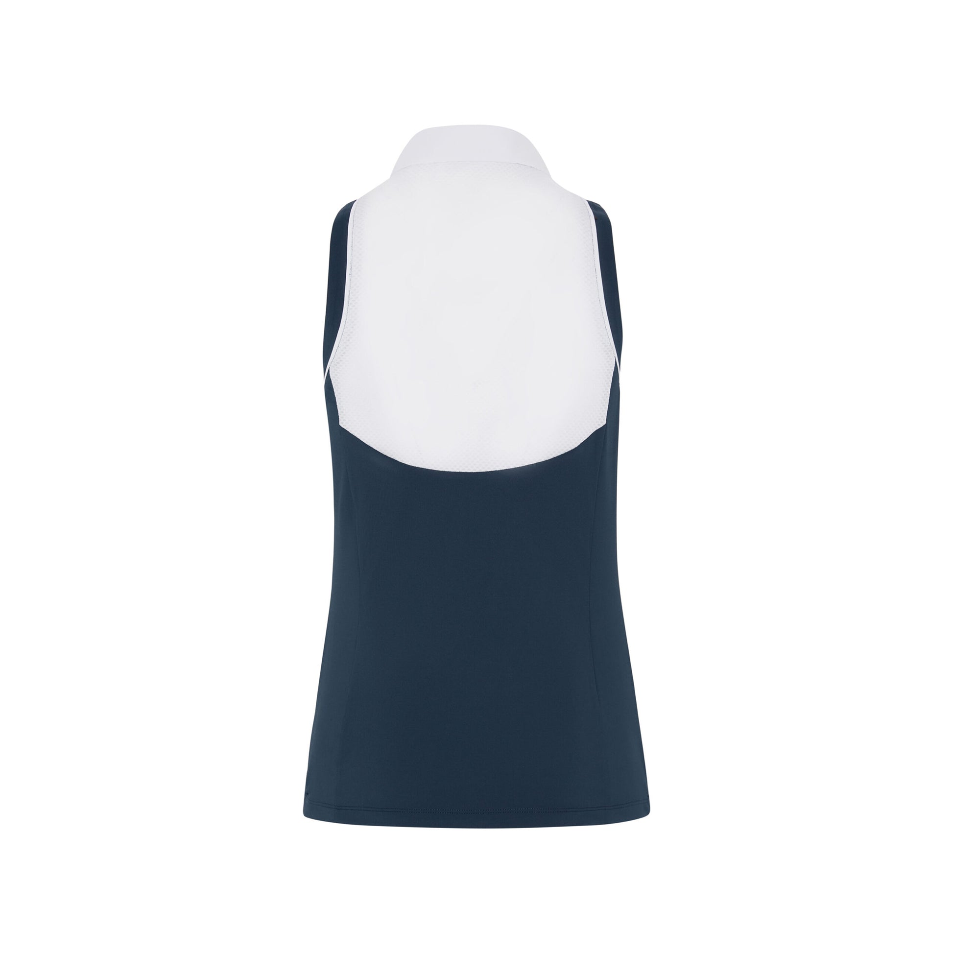 Original Penguin Women's Navy Sleeveless Polo with Mesh Panel Back