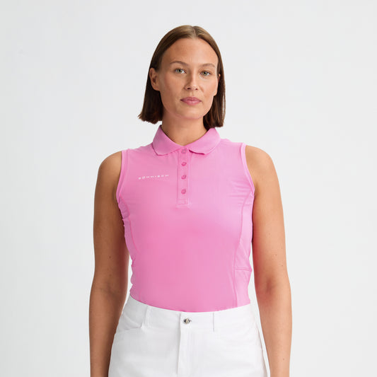 Rohnisch Ladies Sleeveless Polo with Textured Panels