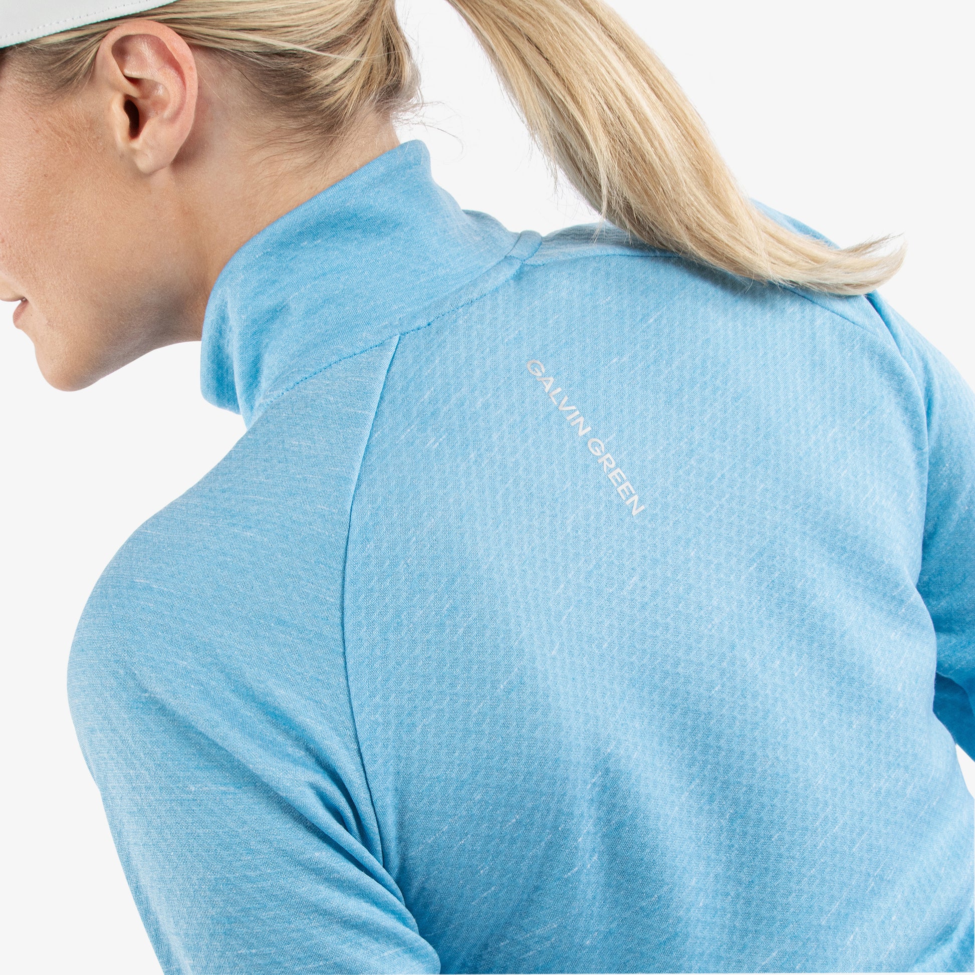 Galvin Green Women's INSULA Zip-Neck Top in Alaskan Blue Melange