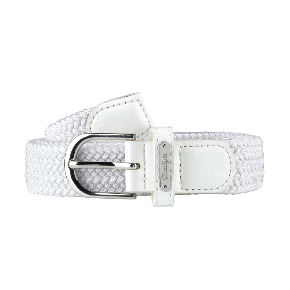 Daily Sports Ladies Braided Stretch Belt in White