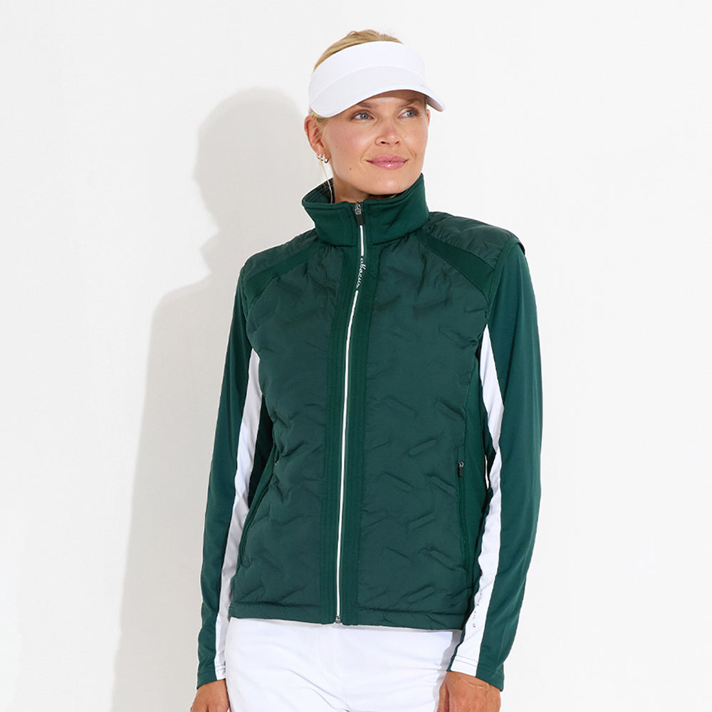 Abacus Ladies Quilted Gilet with Stretch Side Panels