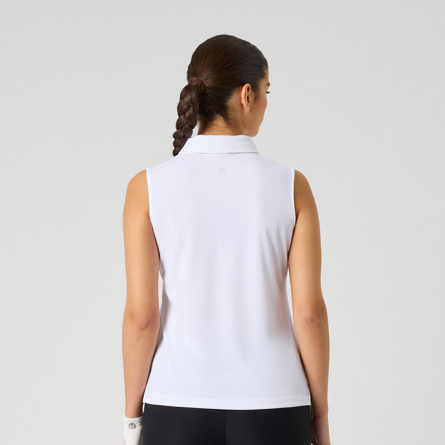 Daily Sports Honeycomb Structured Sleeveless Polo Shirt - Classic Style, All-Day Comfort