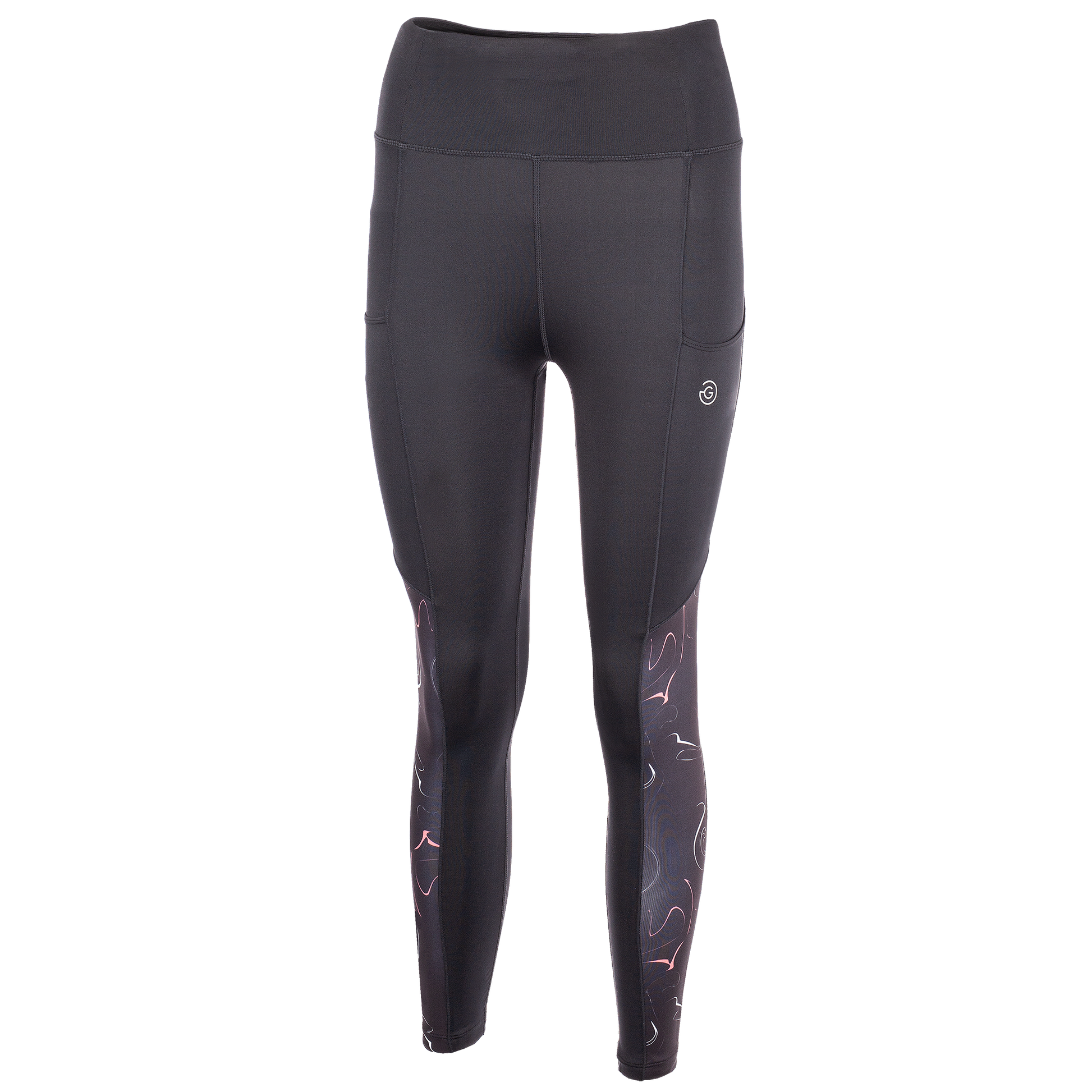 Galvin Green Ladies VENTIL8 PLUS 7/8 Leggings in Black with Printed Panels