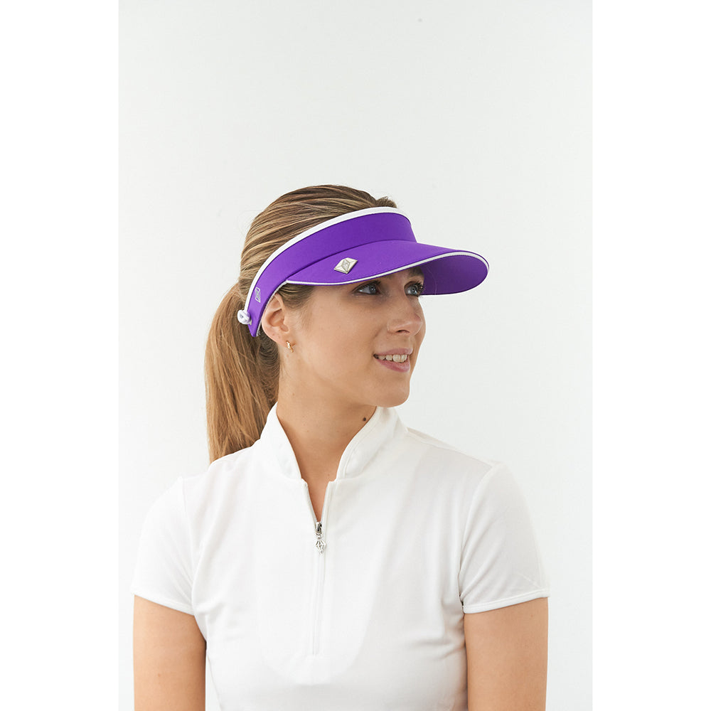 Pure Golf Ladies Cable Adjusted Golf Visor in Purple