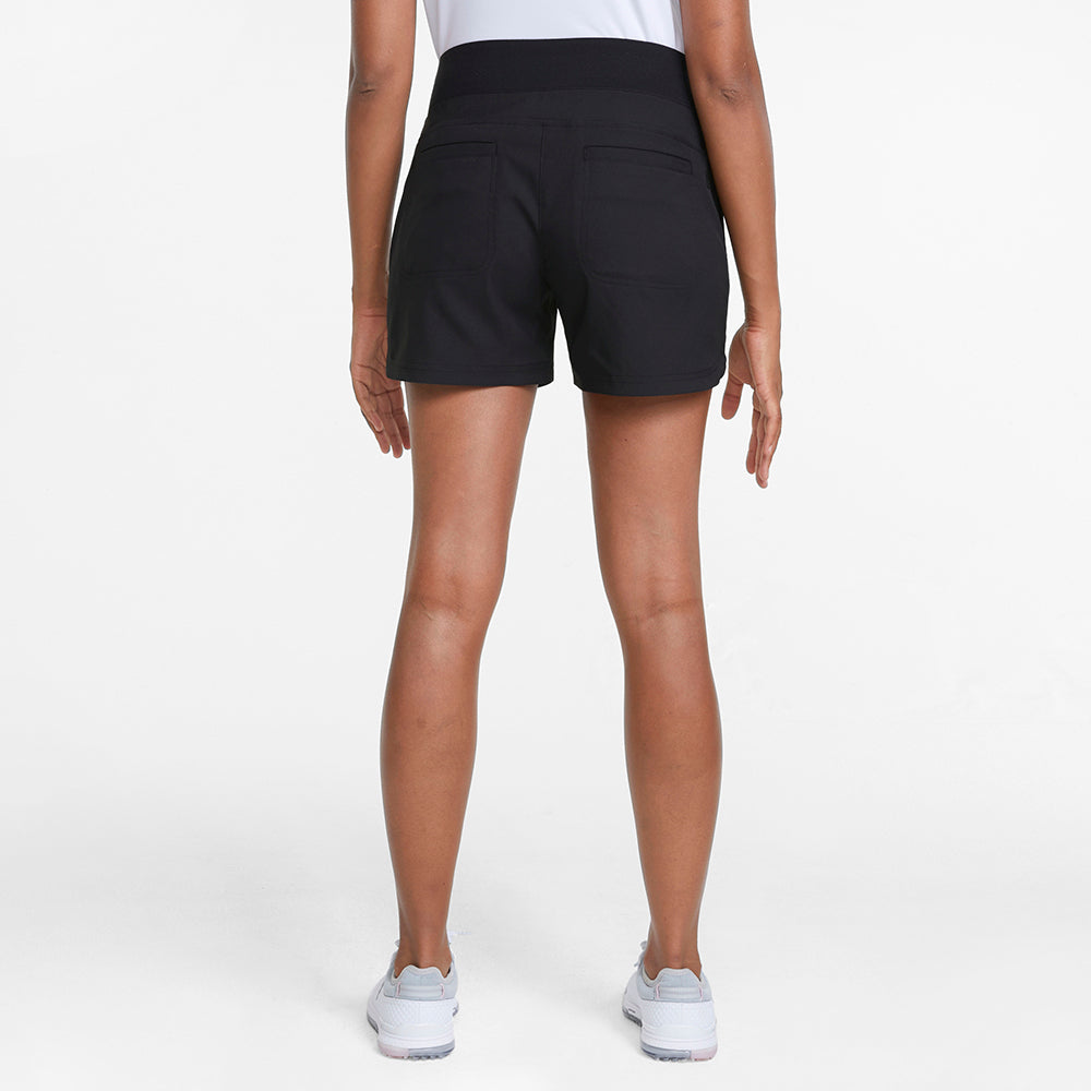 Puma Ladies Part-Elasticated Golf Shorts in Puma Black