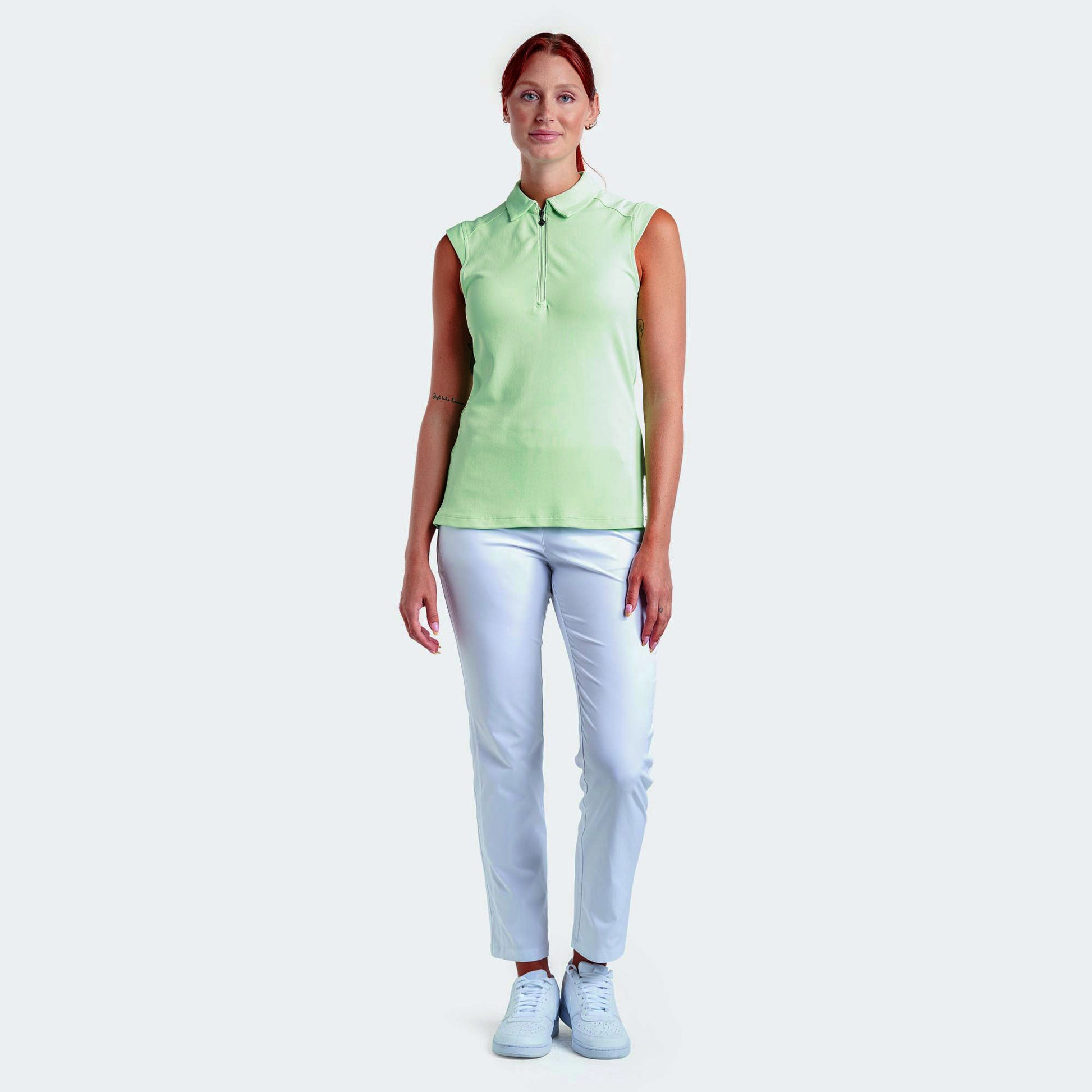 Nivo Ladies Sleeveless Piqué Polo with UPF 50+ in Fresh Mint - Small Only Left