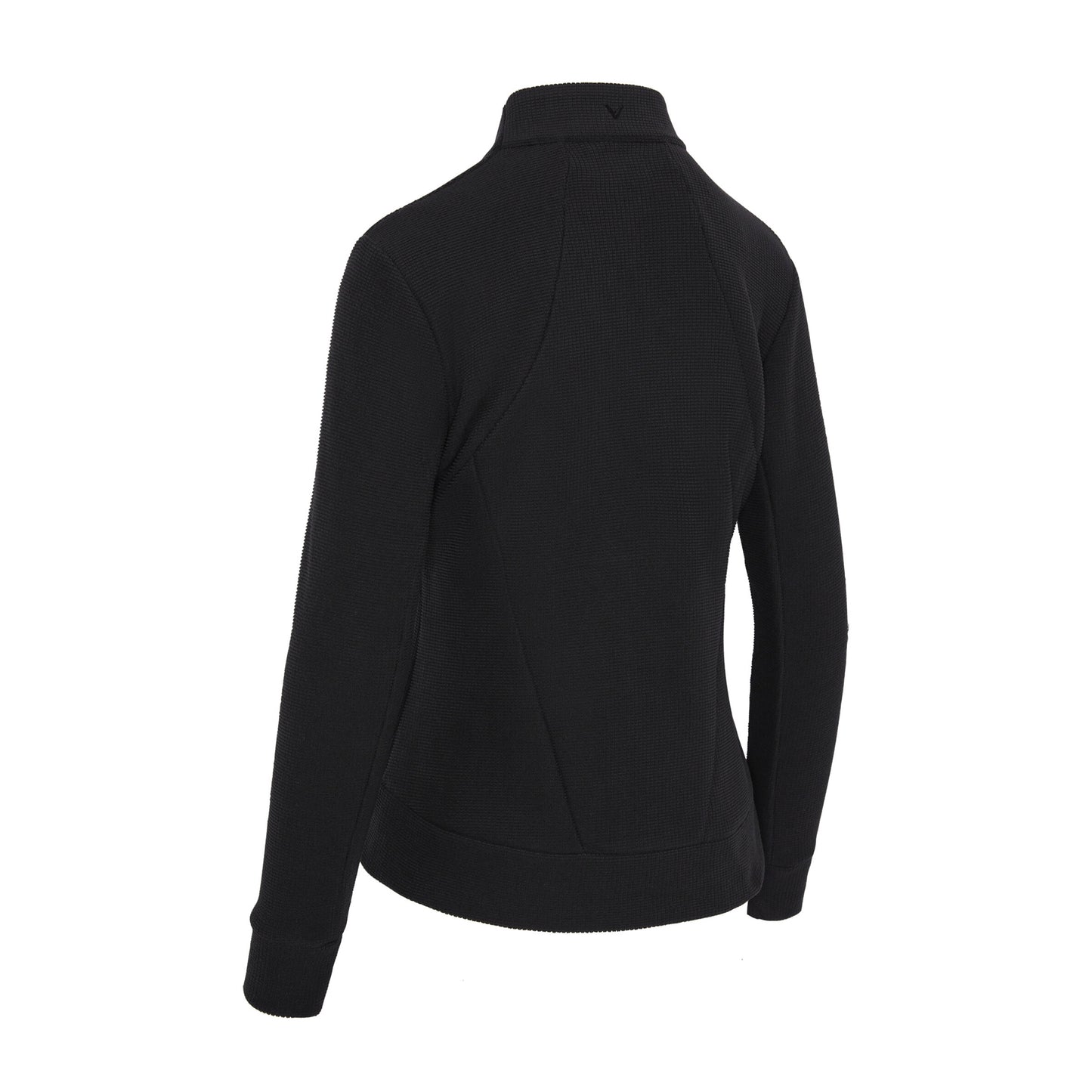 Callaway Ladies Golf Waffle Knit Fleece Jacket in Black
