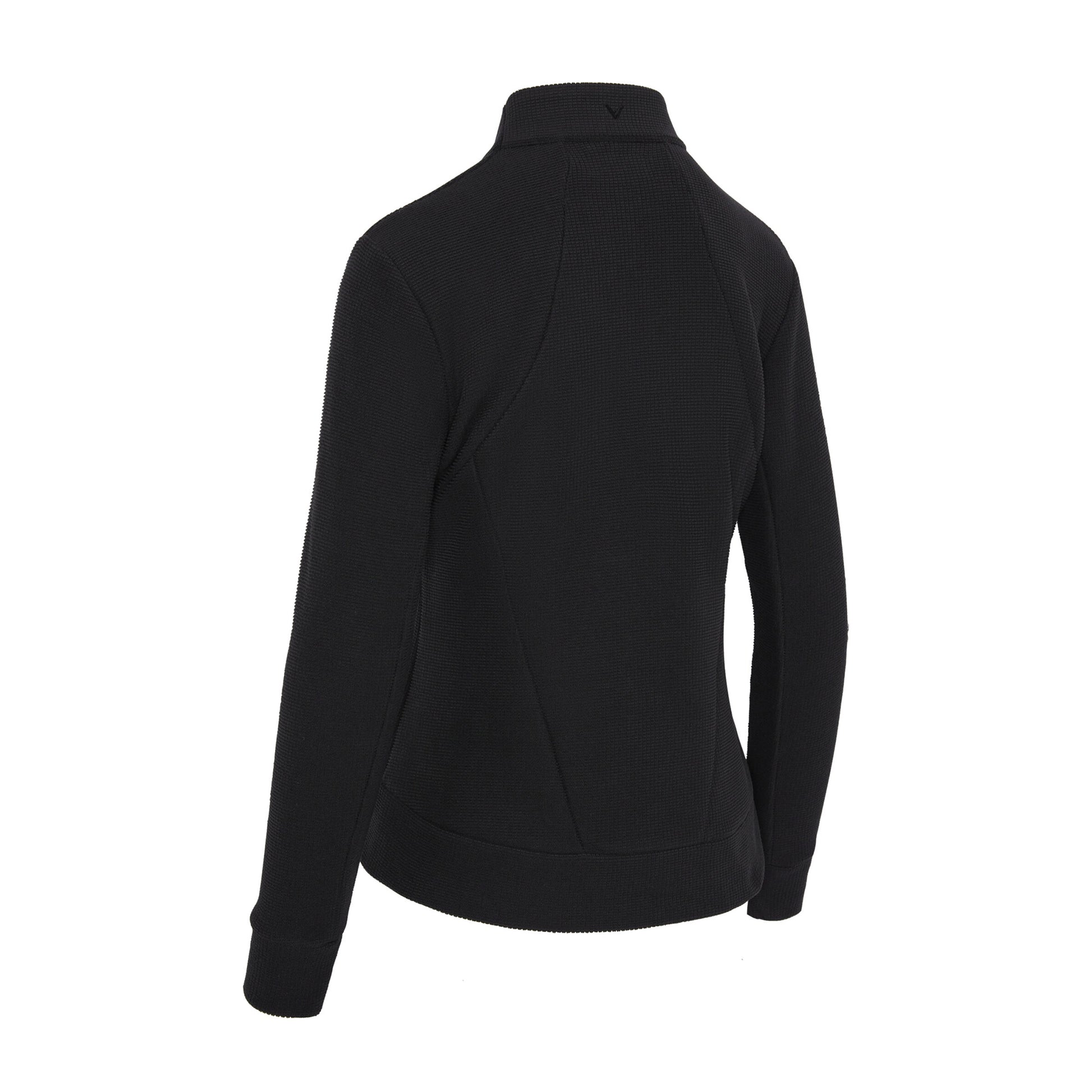 Callaway Ladies Golf Waffle Knit Fleece Jacket in Black