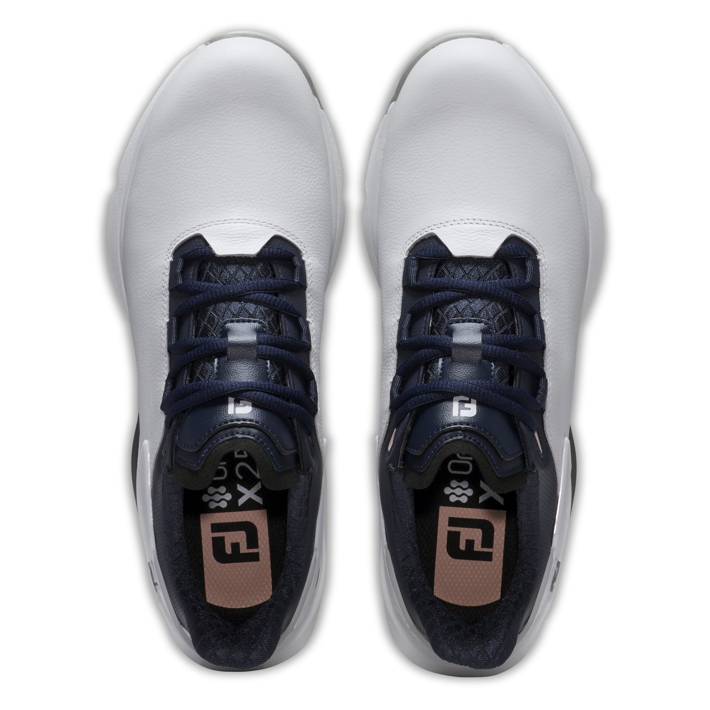 FootJoy Women's Wide Fit Spikeless Pro/SLX Golf Shoes in White & Navy