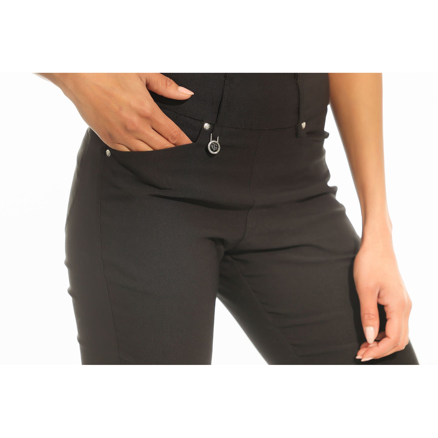 Island Green Ladies Pull-on Trouser in Black