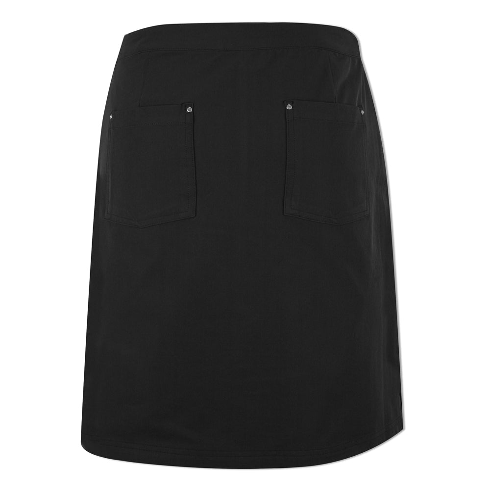 Glenmuir Ladies Soft 4-Way Stretch Skort with Flattering Fit in Black