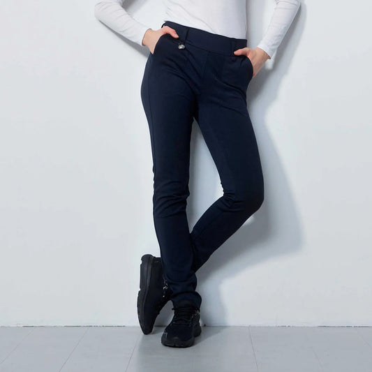 Daily Sports Ladies Navy Pull-On Trousers with Brushed Inner