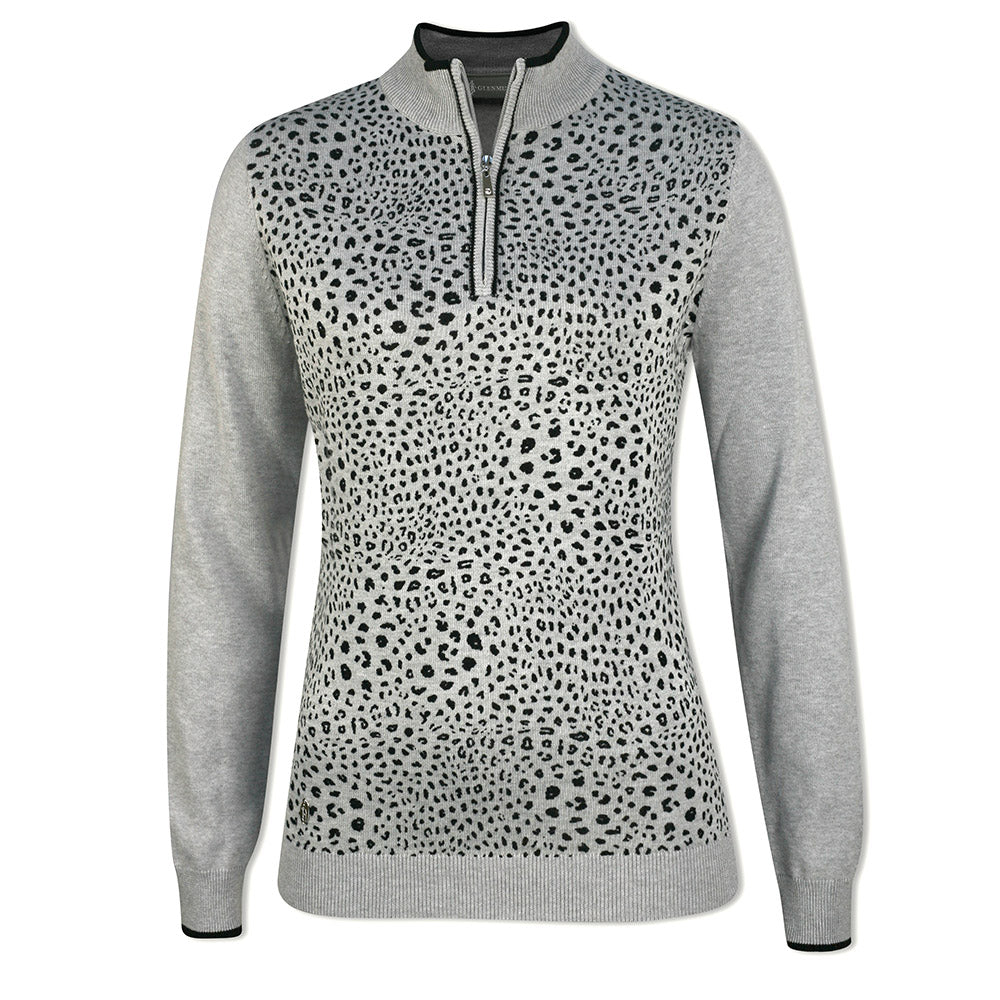 Glenmuir Ladies Cotton Sweater with Animal Print Detail