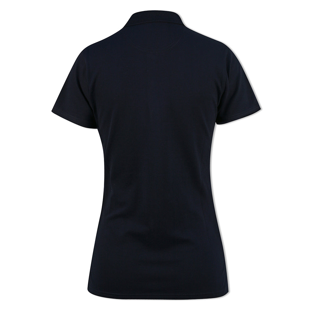 Glenmuir Ladies Pique Knit Short-Sleeve Polo with Soft Cotton Finish in Navy Blue