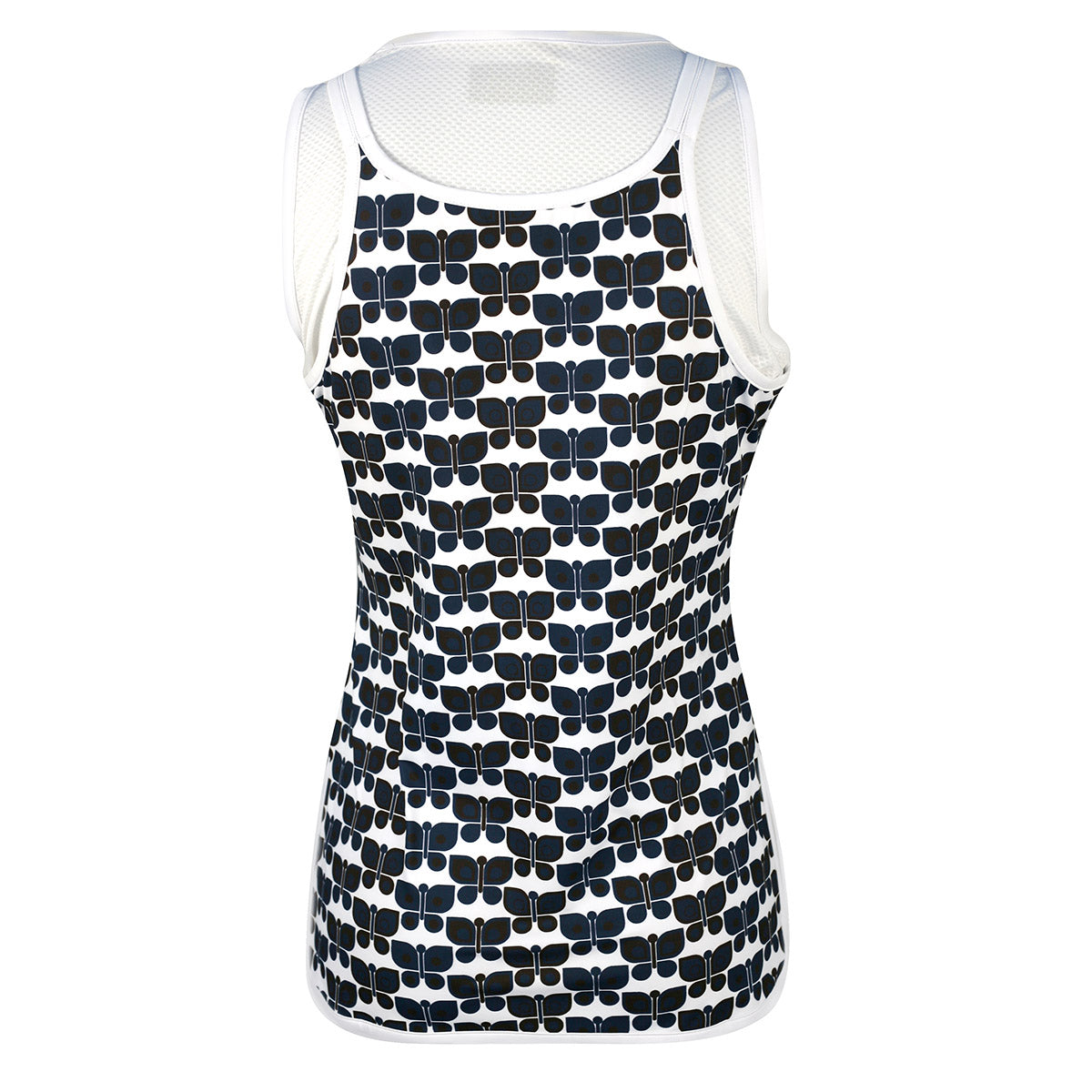 Original Penguin Ladies Butterfly Print Sleeveless Top in Bright White