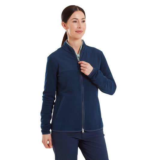 FootJoy Ladies Full-Zip MicroFleece Thermal Jacket in Navy